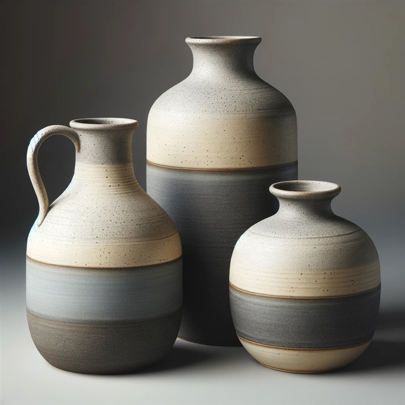 禅意复古粗陶罐插花器干支落地大号摆件酒店大花瓶庭院Z花盆坛子