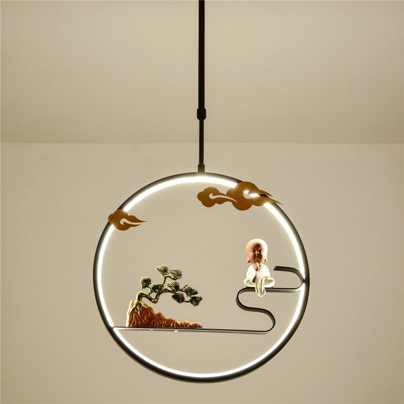 新中铁艺吊灯 创l意个性简约餐厅客厅卧室装饰吊灯 和尚吊灯,家装灯饰光源,客厅吊灯,淘宝优惠券,粉丝福利购,淘宝优惠卷