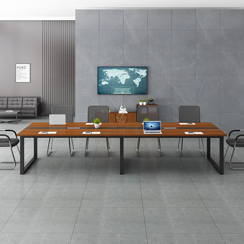 会议桌长桌简约现代办公桌椅组合会议室J长条桌子工作台培训员工