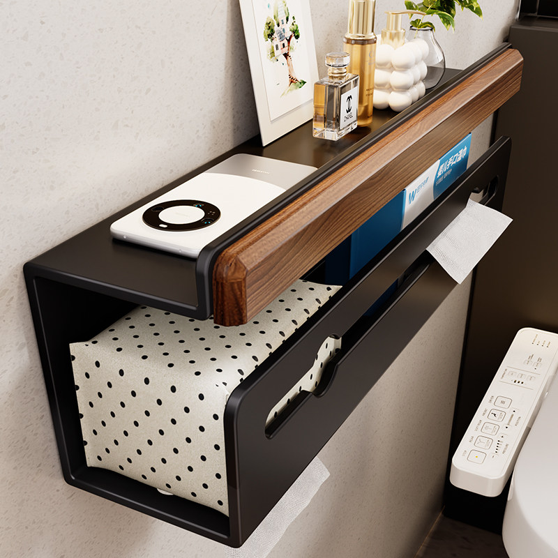 胡桃木纸巾架卫生间厕所洗手间厕纸盒免打孔放擦手纸抽Y纸置物架,家装主材,卷纸器/纸巾架,淘宝优惠券,粉丝福利购,淘宝优惠卷