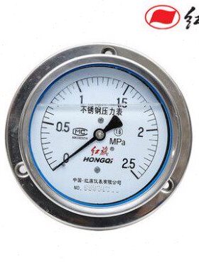 抗震F Y前-Z2.5向带TN边仪表压力10红旗不锈钢0面板轴MPaTB真空表