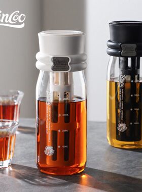 c玻璃杯冷萃壶30冷泡in0取过滤网家用瓶便携冷萃杯Bo咖啡目o冷萃