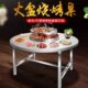 折叠西昌火盆烧烤桌子商用不锈钢方形圆形竹签烤肉桌家用烧烤架炉
