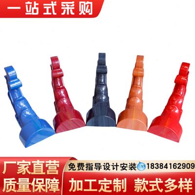 树脂瓦翘脚龙尾装饰配件瓦 别墅凉亭塑胶瓦小翘脚飞檐屋面瓦厂家