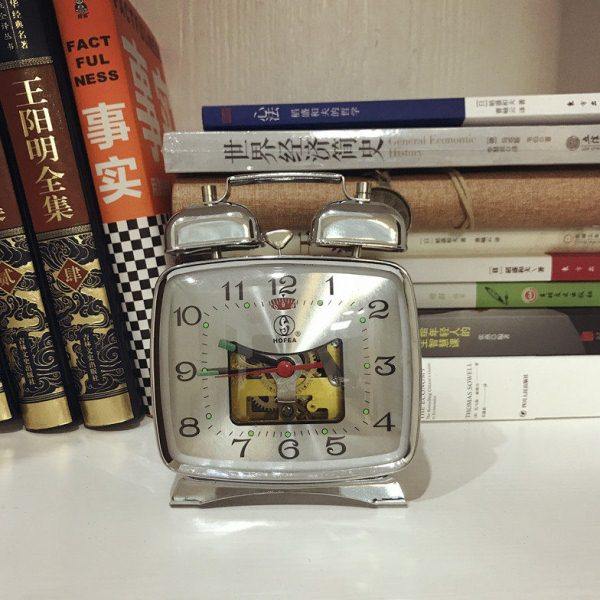 纯铜机芯机械闹钟 老式发条双铃 04年老库存 滴答老人收藏钟