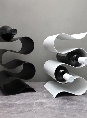 欧式创意红酒架客厅家居样板房酒柜玄关民宿售楼处X酒店饰品摆件