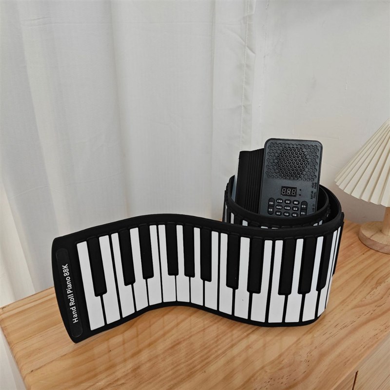 手卷电子钢琴专业88键盘加厚初学者家用练Q习神器折叠便携式