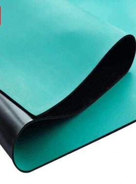 CN工作耐高温F绿色皮实验室橡胶垫防静电台垫桌垫M谋维修福