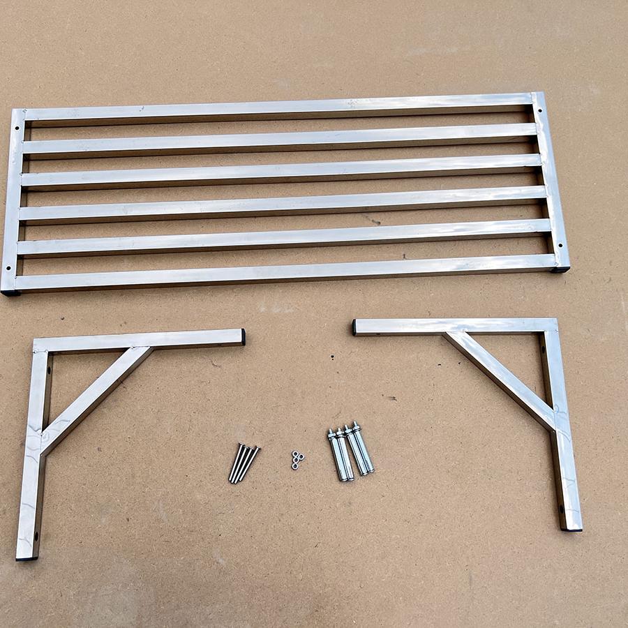 不锈钢挂墙置物架壁挂式三角架支架沥水厨房储藏室车库墙壁货架