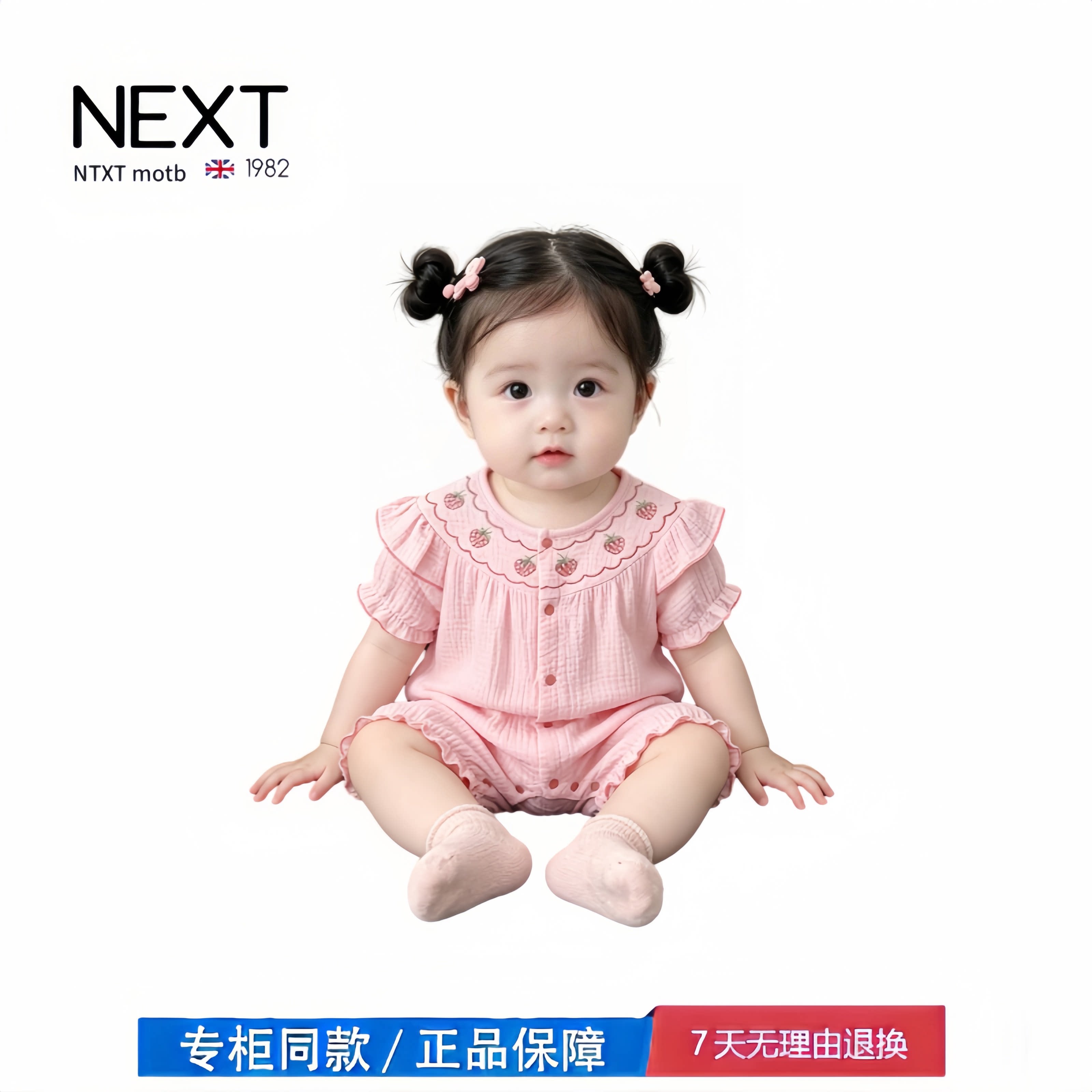 【2折专区】折扣店撤柜 婴儿连体衣夏季薄款甜美短袖哈衣爬服