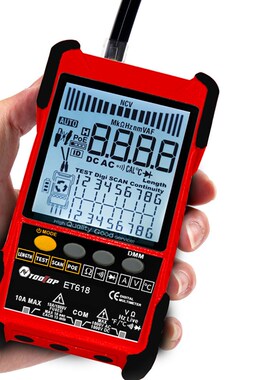 TOOLTOP ET616 ET618网络寻线仪万用表L二合一500米网线长度测X20
