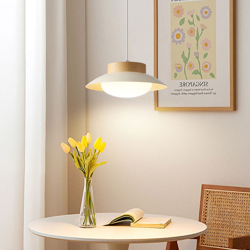 法式奶油风餐厅吊灯简约现代吧台餐桌灯J日式侘寂风卧室床头小吊