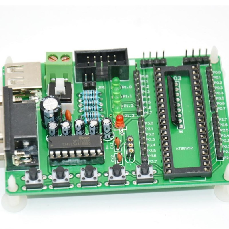 GYJ-0103 51系列单片机核心开发板 STC89C52RC 串口通讯 32个IO