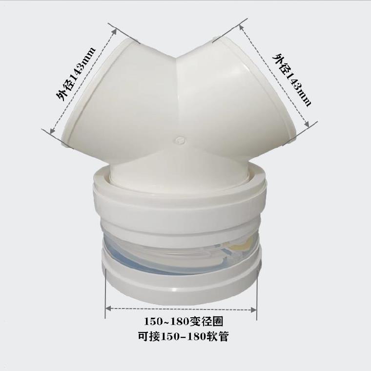排气扇通风三岔排风管接头三通止回阀快速排烟单向阀浴霸排气塑料