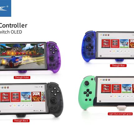 switch OLED主机有线直插式带连发体感背键支架TNS-1188游戏手柄