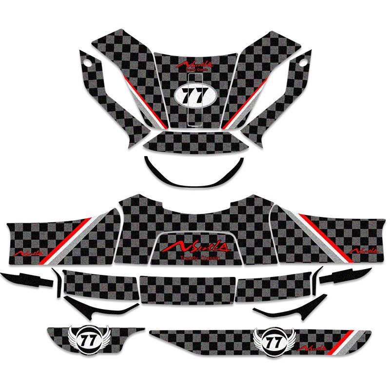 适用于25款新大洲本田NS125LA改装配件脚踏保护贴画车身防水防蹭