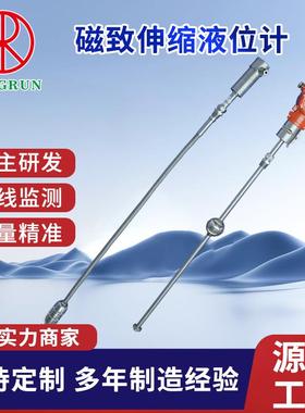 东润在线储罐顶部安装磁翻板液位计DRCM99智能mA型磁致伸缩液位计