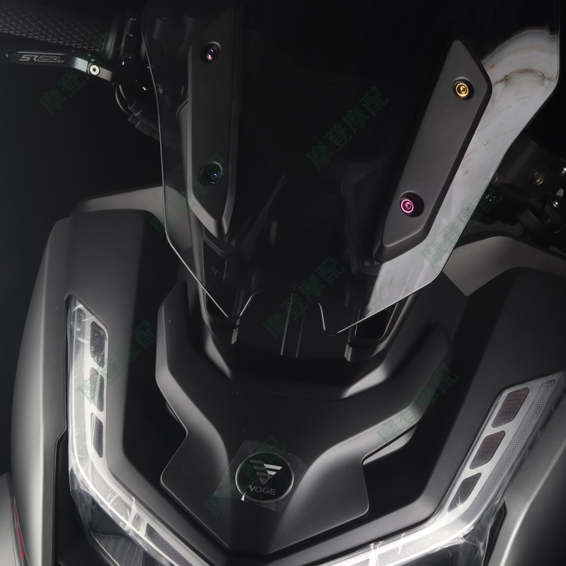 适用无极SR250GT踏板摩托车前风挡风板前挡泥板烧钛合金装饰螺丝