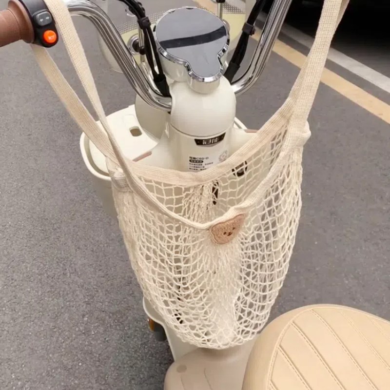 电动车网兜置物神器头盔放置前置收纳袋高颜值电瓶车大容量储物网