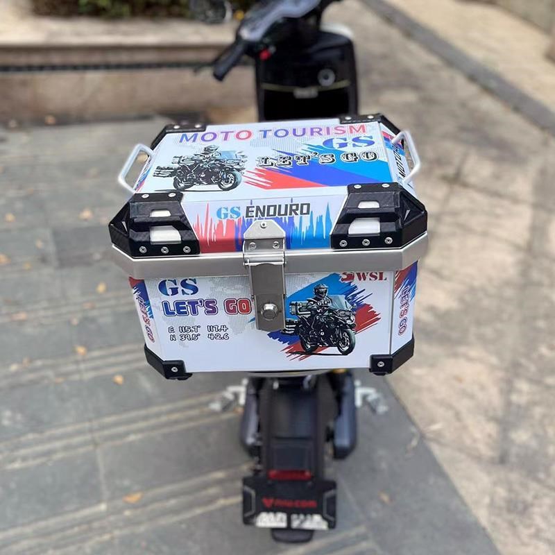 尾箱大容量摩托车后备箱踏板车电动车行李箱大号通用非铝合金尾箱