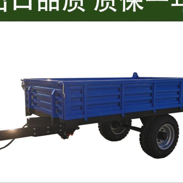 欧式拖车 载重2.5吨后翻自卸拖拉机斗 出口非洲牵引式农业用挂车