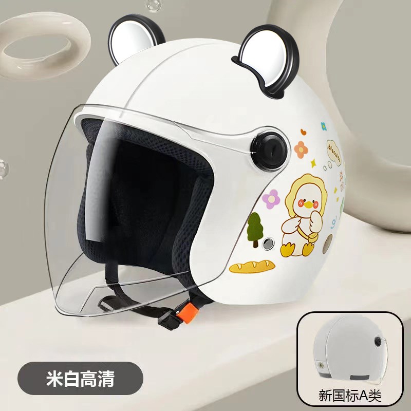 3C认证电动车头盔女秋冬季电瓶车摩托车半盔保暖安全帽四季通用男