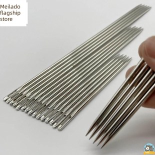 大眼钢针超硬不锈钢加s长大手缝针粗麻袋针麻绳针沙发扣针包装