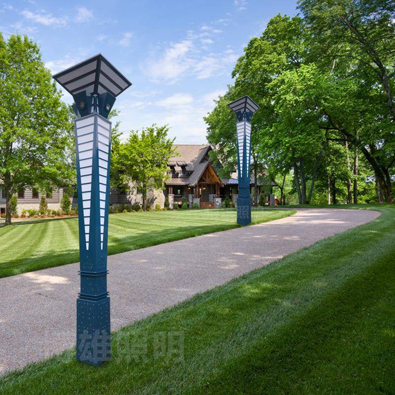 太阳能庭院灯led景观灯户外方形新中式led灯灯具花园太阳能庭院灯