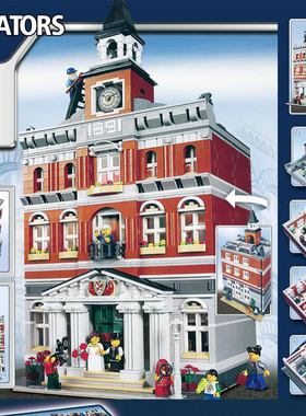 街景市政厅10224成人高难度z巨大型拼装中国积木玩具15003