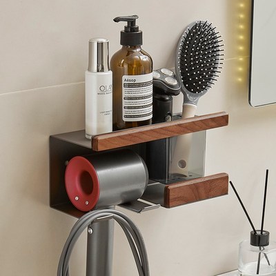 cmeo吹风机置物架免打孔卫生间电吹G风支架壁挂浴室洗漱台风筒挂