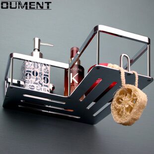 全铜转角架卫生间三角架淋浴房 钩加高浴室厨房 三角置物架大号带