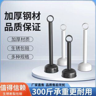 单加长顶装托架法兰托架加高支架座支撑窗帘杆晾衣杆吊固定不锈钢