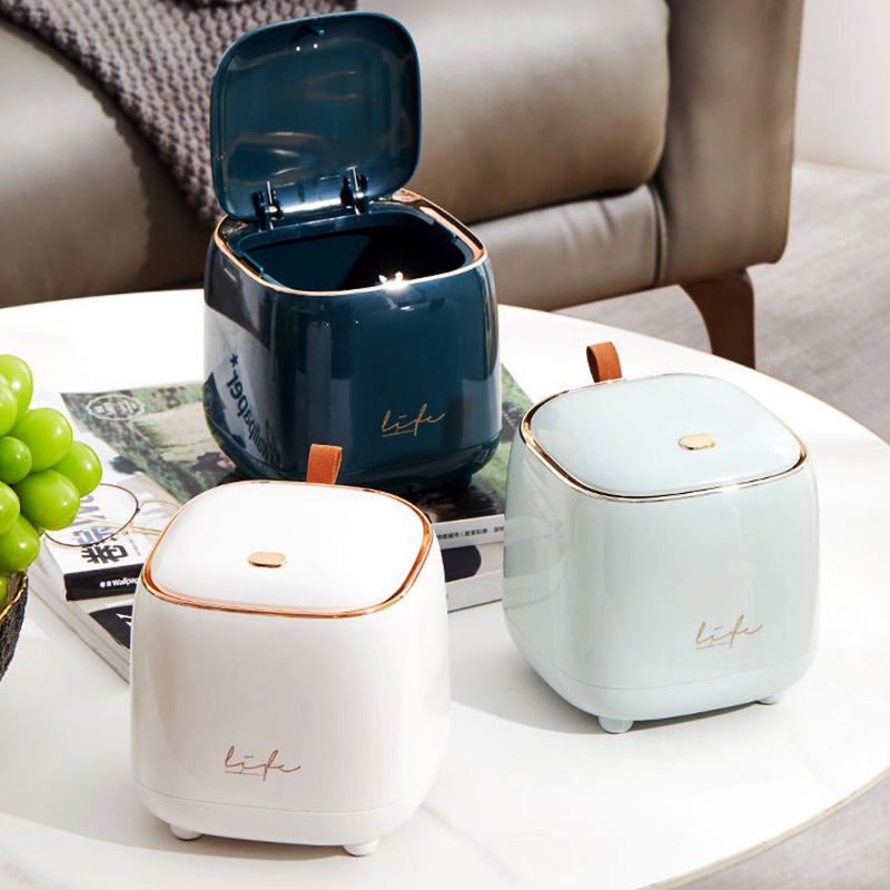 桌面垃圾桶客厅轻奢杂物桶x车载家用办公桌餐厅收纳筒垃圾篓