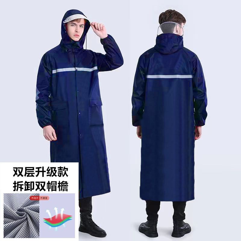 55式军保雨衣暴雨级牛q津布骑手装备全套新型电动车人车分离式雨