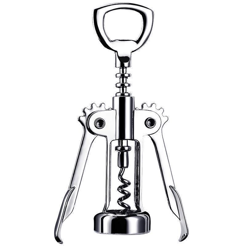 创意铝合金红酒开酒器简约多功能开瓶器银色O起酒器葡萄酒瓶起子