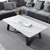 北欧轻奢岩板茶几客厅现代简约小户型意式 沙发茶几组合长方形桌子