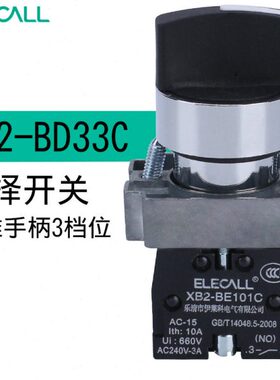 自复位按钮开关小型自锁触点XB按钮盒伊莱科紧急3C-银D3B黑色2