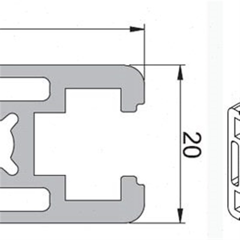 金甫2040B设备门框铝型材 机械框架推拉门专用 工业铝Z材厂家现货