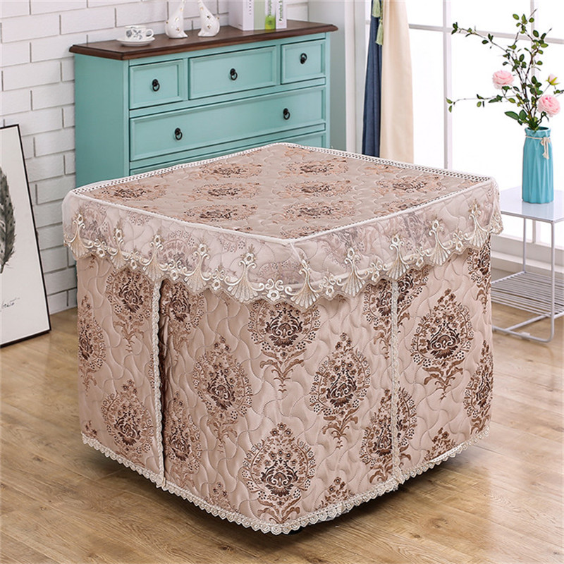 提花电炉罩套正方形烤火罩加厚揭盖电暖桌罩O防尘罩桌布送防水皮