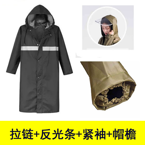 劳保帆布工地雨衣连体p防暴雨全身户外男女加厚长款牛津布徒步雨