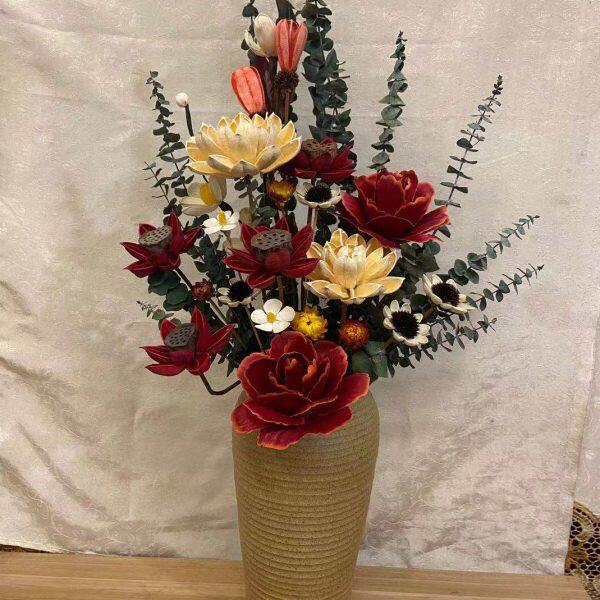 云南干花真花 进口花材搭配 卧室客厅玄关 混合式家具装