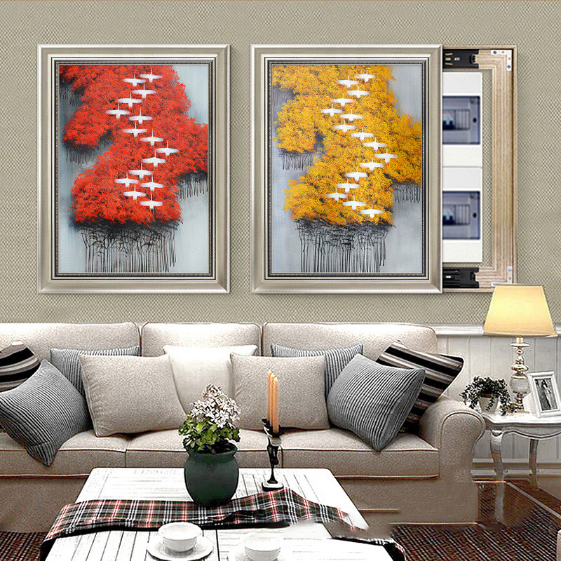 装饰电表箱装饰画横长款竖款现代简约配电箱遮挡免打孔欧式美式