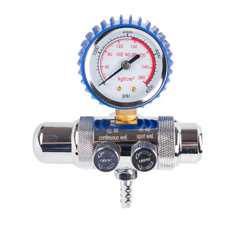 奥宾仕出气氩气表省气氩气减压器双输出抗摔压力阀气压表OBC-P2T