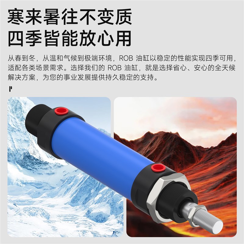 迷你ROB液压油缸ROC/A16/20/25/32/40/63-25/150/200/300小型气动
