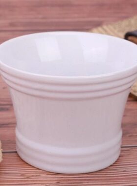 碗陶瓷焗油碗皂理发胡白色碗Y剃须QA男士店用碗女士刷I