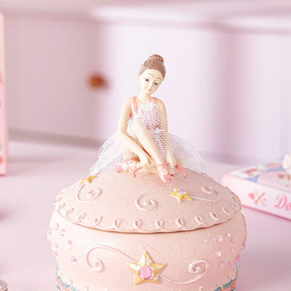旋转芭蕾跳舞女孩水晶球音乐盒八音盒女生首饰盒闺蜜儿童生日礼物