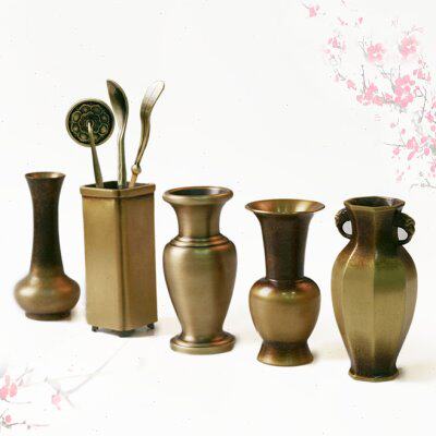 纯铜香事瓶 篆香 香道罐 香道瓶 铜花插花瓶 香道用具盛放七件套