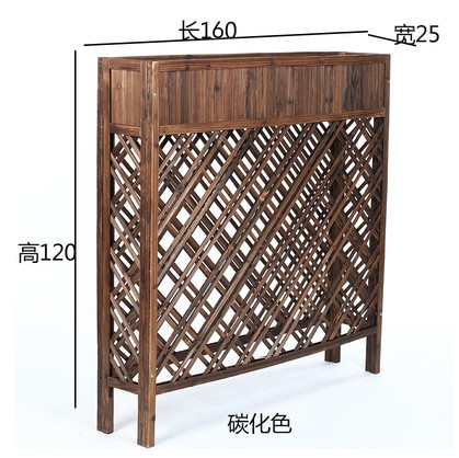 户外花箱防腐木实木花架花槽网格隔断酒I店餐厅篱笆围栏栅栏花盆