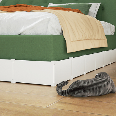 床底挡板防猫防尘防宠物钻l型围栏沙发缝隙空Q隙床尾边封床底神器