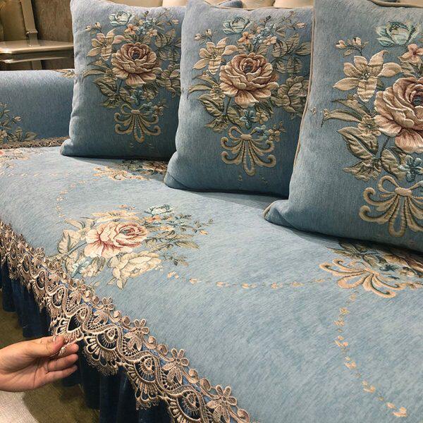 欧式沙发坐垫四季通用布艺简约现代防滑客厅奢华贵妃定做123组合